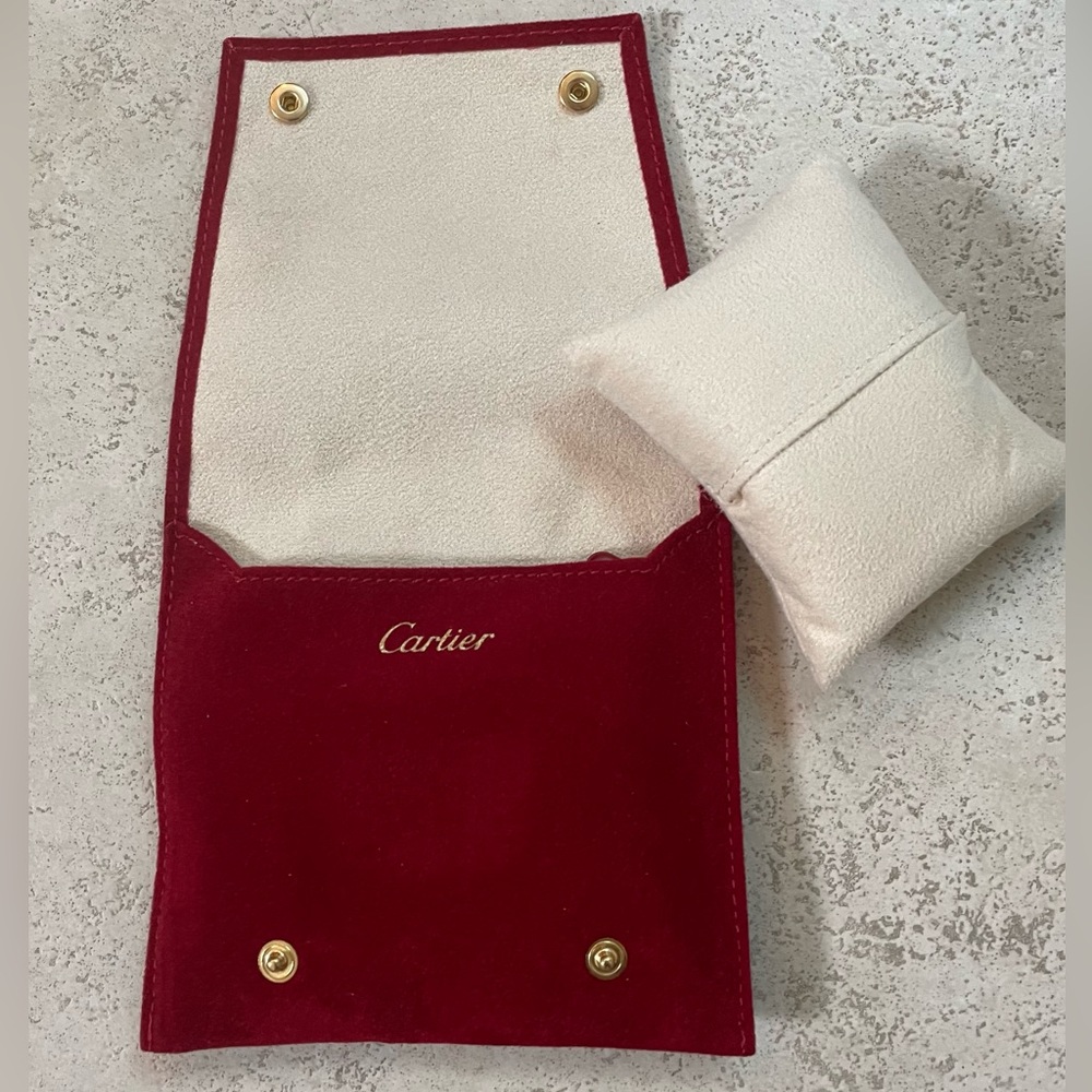 New CARTIER jewelry travel envelope with soft pouch